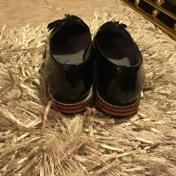 Miles & Louie Black Tassel Patent Leather Custom Made Shoe - Picture 9 of 15